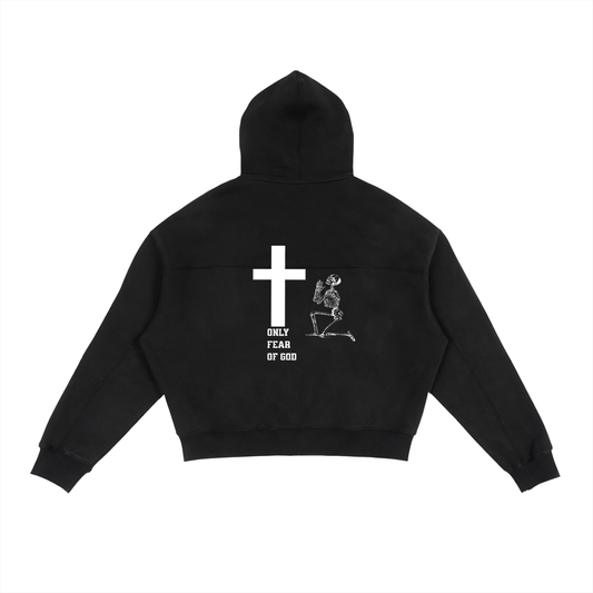 Fleece Zip-Up Boxy Hoodie