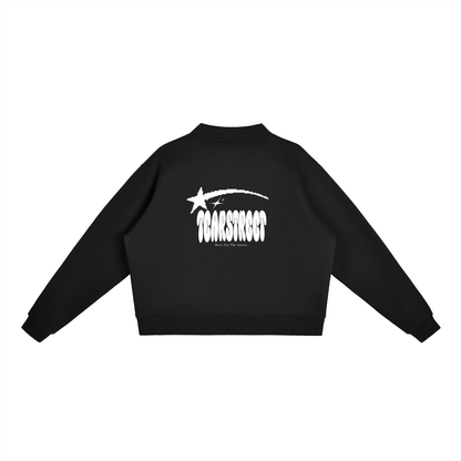 TearStreet Fleece Mock-Neck Crew Sweatshirt