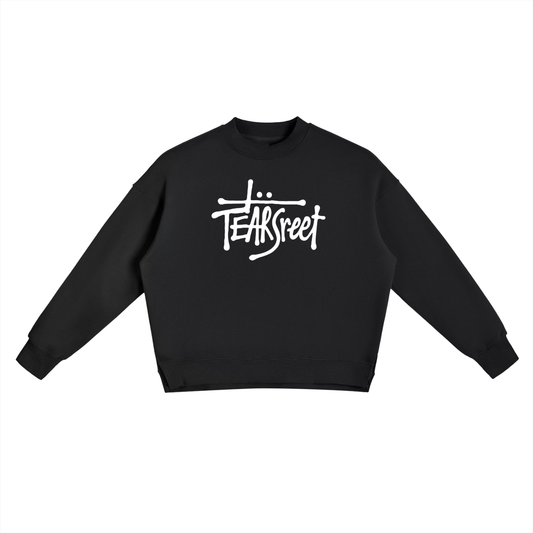 TearStreet Side Slit Crewneck Sweatshirt