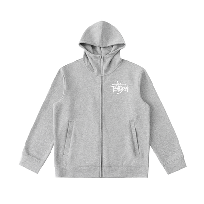 TearStreet Heavyweight High Neck  Zip-Up Hoodie
