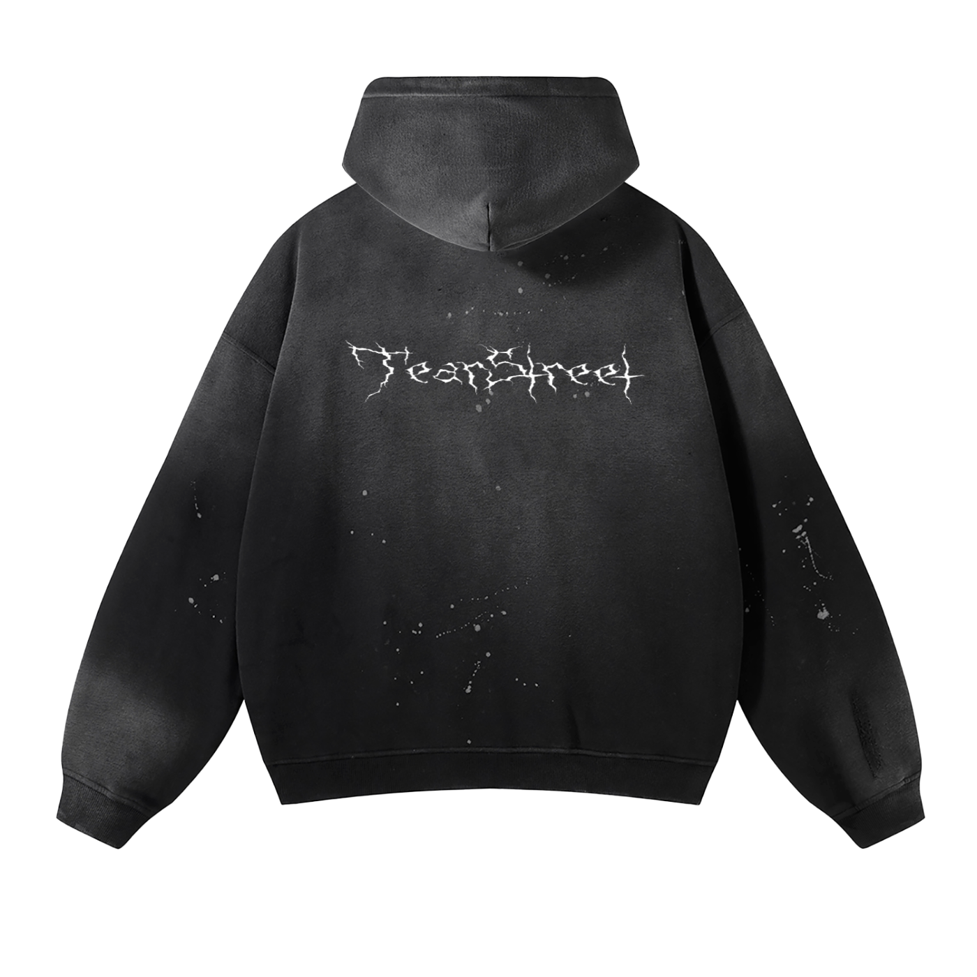 Vintage Washed Frayed Fleece Hoodie