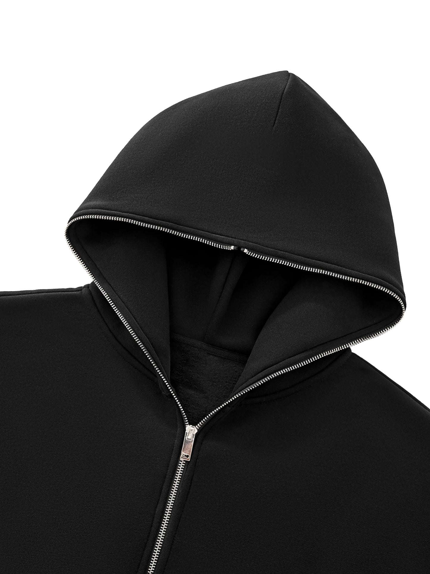 TearStreet Fleeced Full-Zip Boxy Hoodie