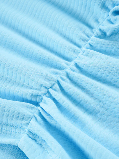 Ruched TearStreet Bodycon Crop Top