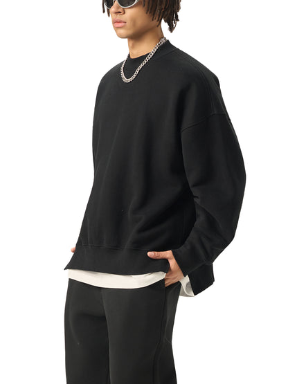 TearStreet Side Slit Crewneck Sweatshirt
